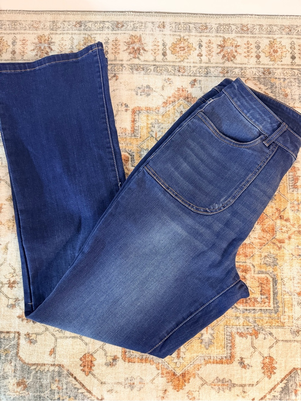 Draper James Patch Pocket Wide Leg Jeans